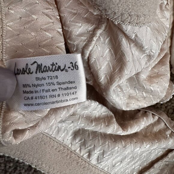 Vintage Bras Lingerie Womens 36 Front Hook Closure Stretch Fabric Nylon Set of 3 - Picture 7 of 8